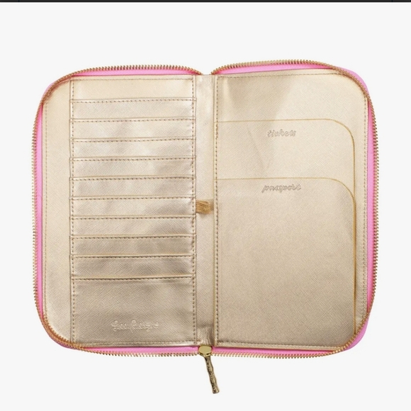 Lilly Pulitzer Tropical Travel Passport Wallet Wristlet Chick Magnet Zip Up - Picture 2 of 7